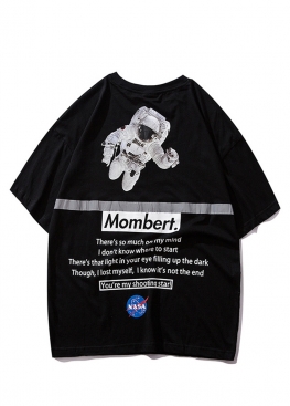 Чорна футболка Mombert NASA Reflective Black T-Shirt Unisex - FB1111