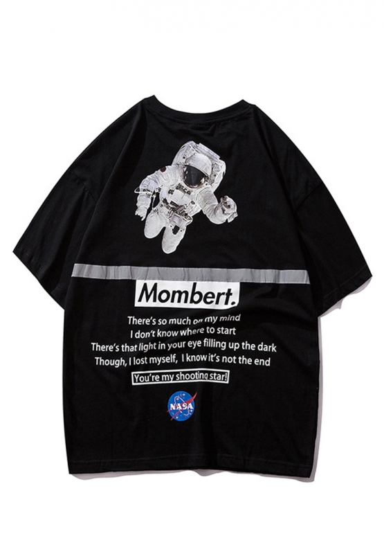 Чорна футболка Mombert NASA Reflective Color Black T-shirt Unisex