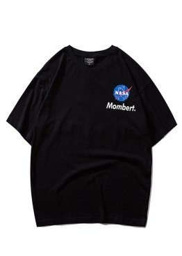 Чёрная футболка Mombert NASA Reflective Black T-Shirt Unisex - FB1111