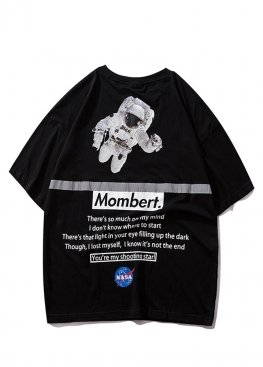 Чорна футболка Mombert NASA Reflective Black T-Shirt Unisex - FB1111