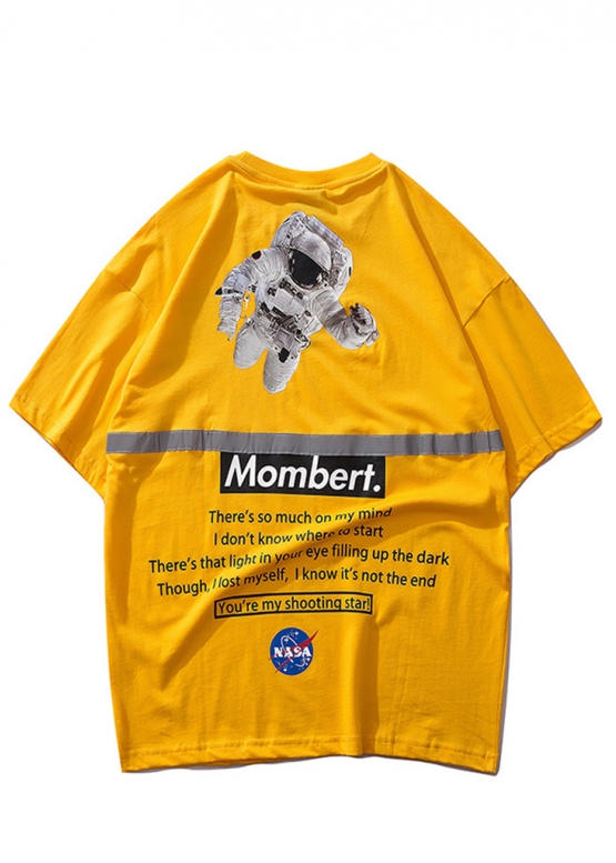 Жовта футболка Mombert NASA Reflective Color Yellow T-shirt Unisex