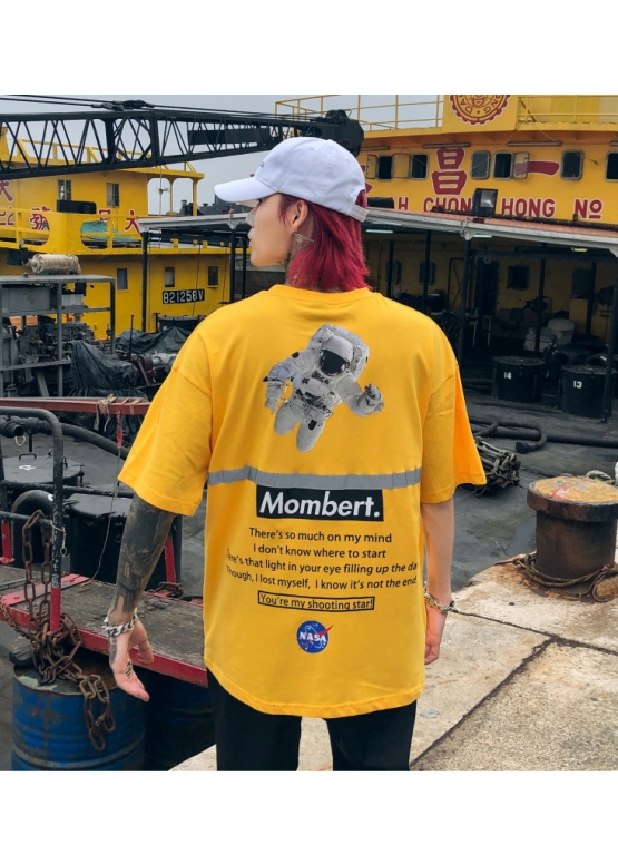 Жовта футболка Mombert NASA Reflective Color Yellow T-shirt Unisex