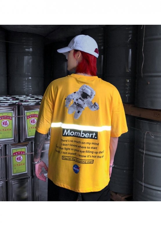 Mombert NASA Reflective Color Yellow T-shirt Unisex