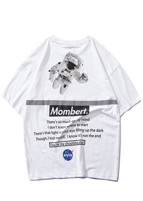 Біла футболка Mombert NASA Reflective Color White T-shirt Unisex