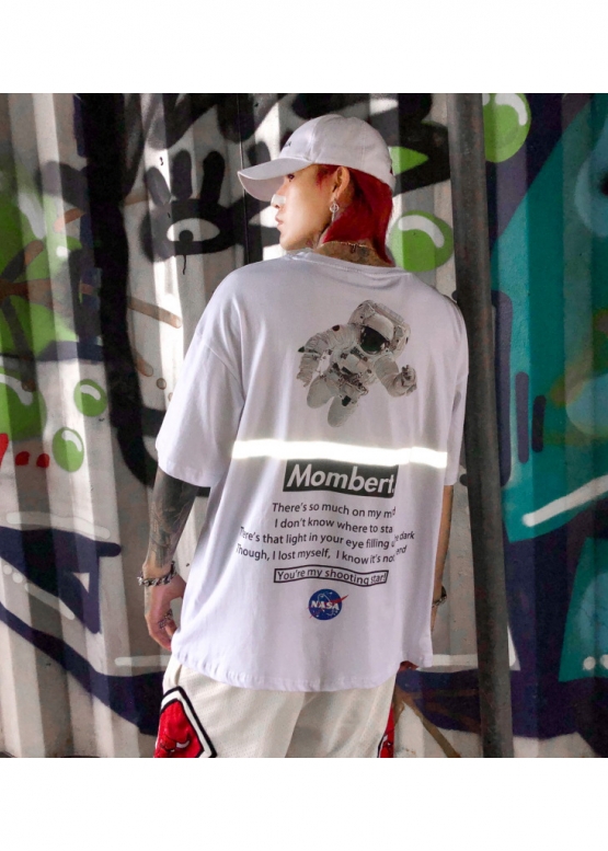 Біла футболка Mombert NASA Reflective Color White T-shirt Unisex