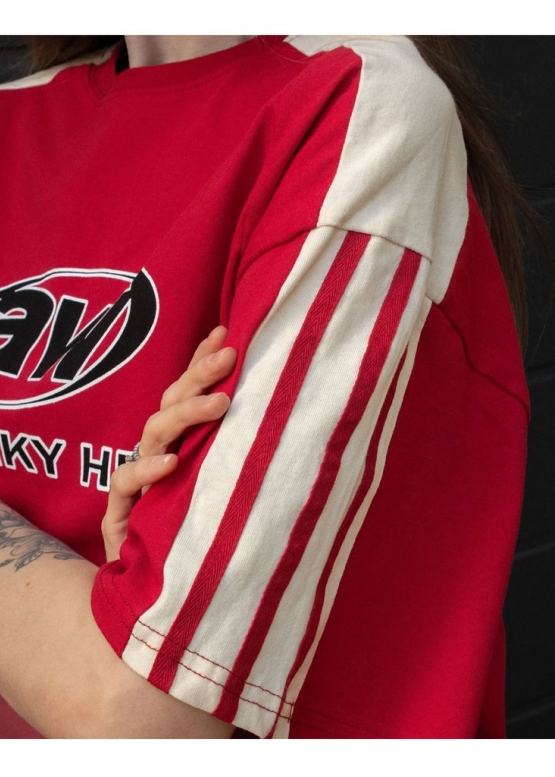 Червона футболка AW Spiky Head Color Red T-Shirt Unisex