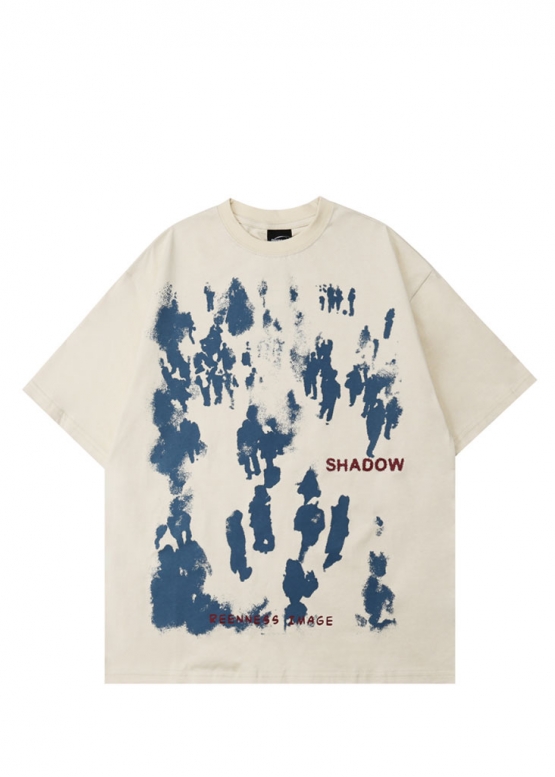 Бежева футболка Reenness Image Shadow Color Beige T-Shirt Unisex