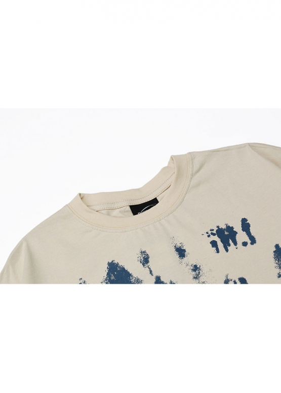 Бежева футболка Reenness Image Shadow Color Beige T-Shirt Unisex