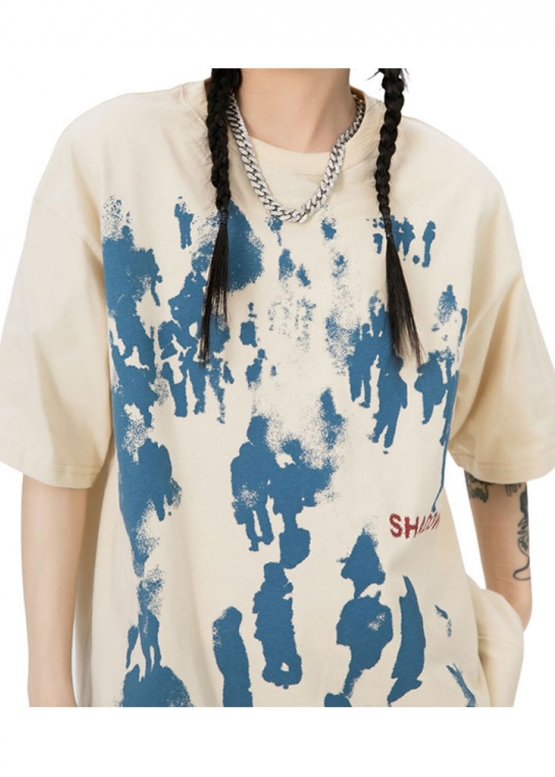 Бежевая футболка Reenness Image Shadow Color Beige T-Shirt Unisex