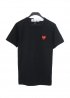 Чорна футболка Comme des Garcons Play Basic Black T-Shirt Red Emblem Unisex - FC1111 