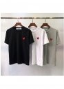 Comme des Garcons Play Color Basic Black T-Shirt Red Emblem Unisex