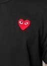Comme des Garcons Play Color Basic Black T-Shirt Red Emblem Unisex