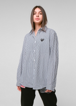 Смугаста сорочка Comme des Garcons Play Striped Shirt Unisex - FC1113 Смугаста сорочка Comme des Garcons Play Striped Shirt Unisex - FC1113