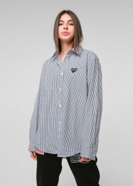 Смугаста сорочка Comme des Garcons Play Striped Shirt Unisex - FC1113 Смугаста сорочка Comme des Garcons Play Striped Shirt Unisex - FC1113