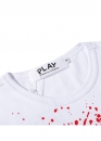 Біла футболка Comme des Garcons Play Big Red Heart Splatter Color White T-shirt Unisex