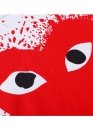 Comme des Garcons Play Big Red Heart Splatter Color White T-shirt Unisex