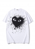 Белая футболка Comme des Garcons Play Big Black Heart Splatter White T-Shirt Unisex - FC1116
