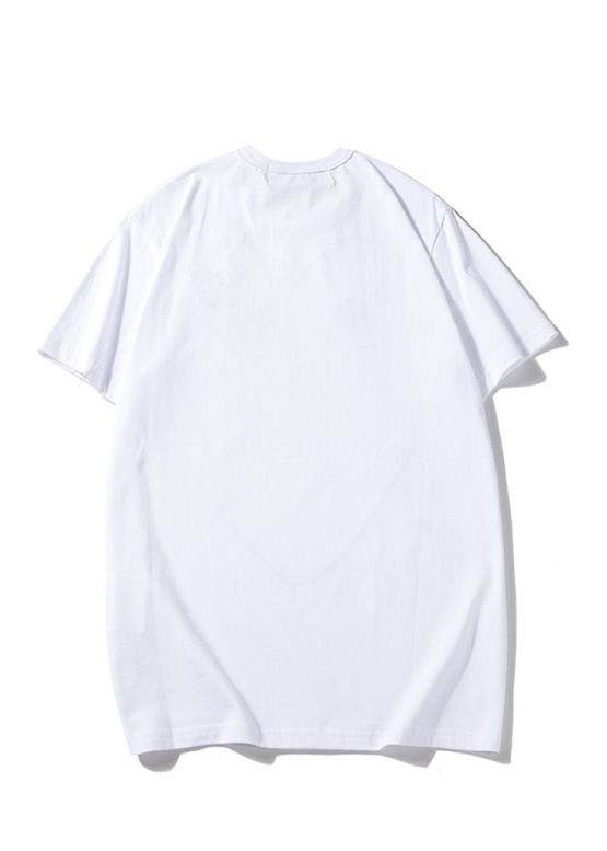 Біла футболка Comme des Garcons Play Big Black Heart Splatter Color White T-shirt Unisex