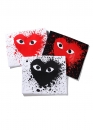 Біла футболка Comme des Garcons Play Big Black Heart Splatter Color White T-shirt Unisex