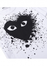 Біла футболка Comme des Garcons Play Big Black Heart Splatter Color White T-shirt Unisex