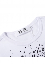 Біла футболка Comme des Garcons Play Big Black Heart Splatter Color White T-shirt Unisex