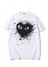 Біла футболка Comme des Garcons Play Big Black Heart Splatter White T-Shirt Unisex - FC1116