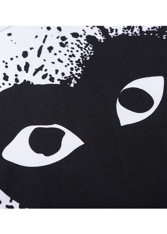 Comme des Garcons Play Big Black Heart Splatter Color White T-shirt Unisex