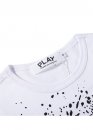 Comme des Garcons Play Big Black Heart Splatter Color White T-shirt Unisex