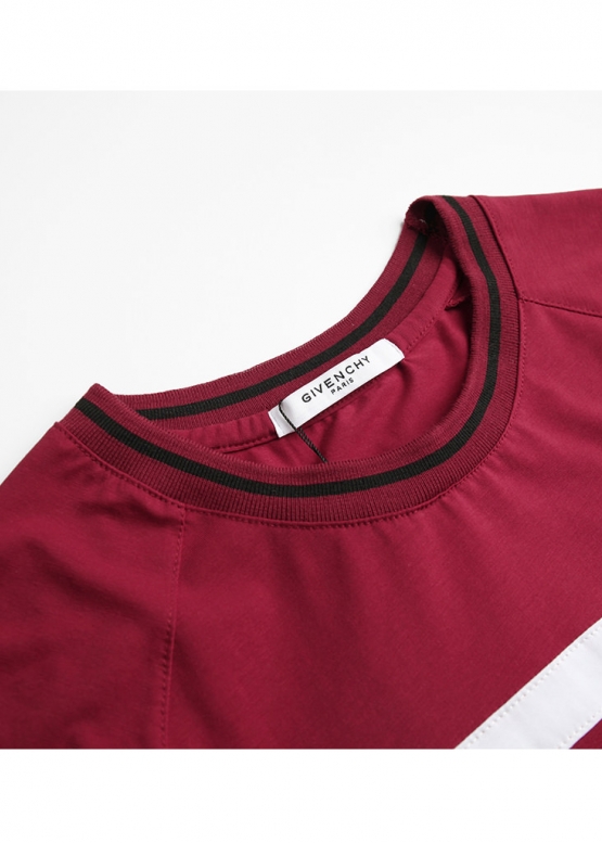 Бордовая футболка Givenchy Color Dark Red T-shirt Unisex