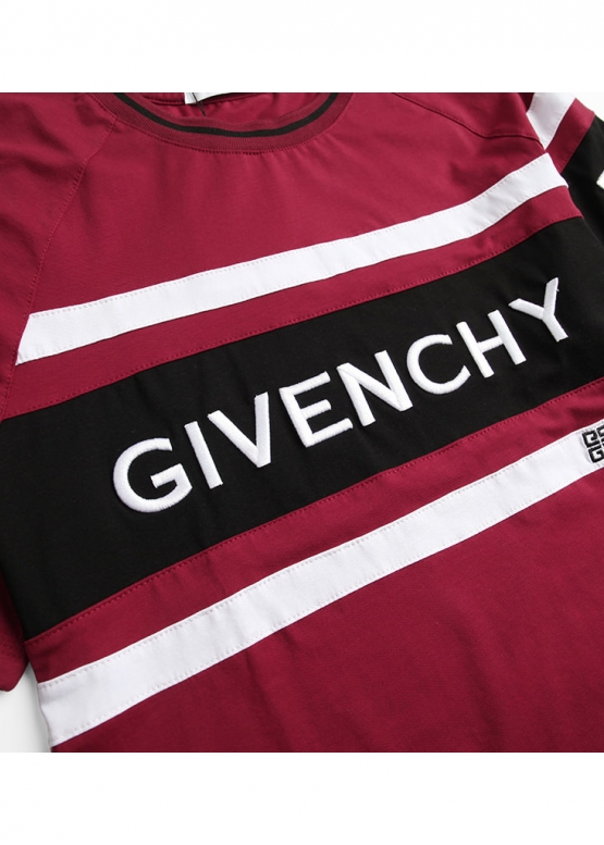 Бордовая футболка Givenchy Color Dark Red T-shirt Unisex