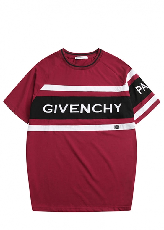 Бордова футболка Givenchy Color Dark Red T-shirt Unisex