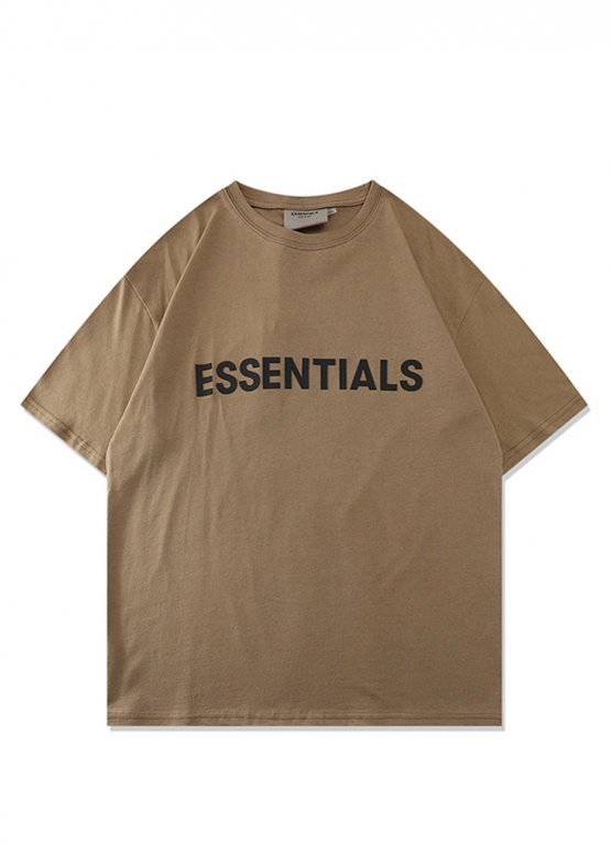 Темно-бежева футболка Fear Of God Essentials Color Harvest T-shirt Unisex