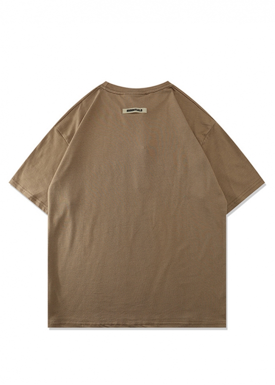 Темно-бежева футболка Fear Of God Essentials Color Harvest T-shirt Unisex