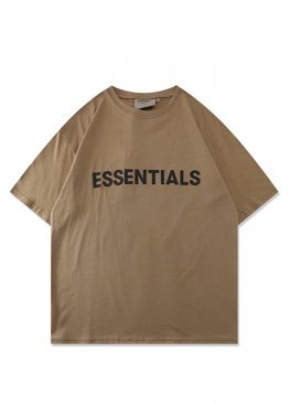 Тёмно-бежевая футболка Fear Of God Essentials Color Harvest T-Shirt Unisex - FE1114
