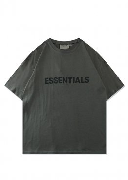 Асфальтовая футболка Fear Of God Essentials Grey T-Shirt Unisex - FE1116