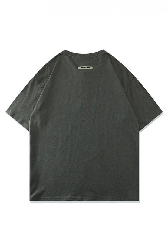 Асфальтовая футболка Fear Of God Essentials Color Grey T-shirt Unisex