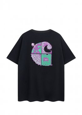 Чёрная футболка Carhartt Wastelands Black Tee Unisex - FH1112