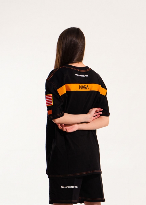 Чёрная футболка NASA x Heron Preston Color Black T-shirt Unisex