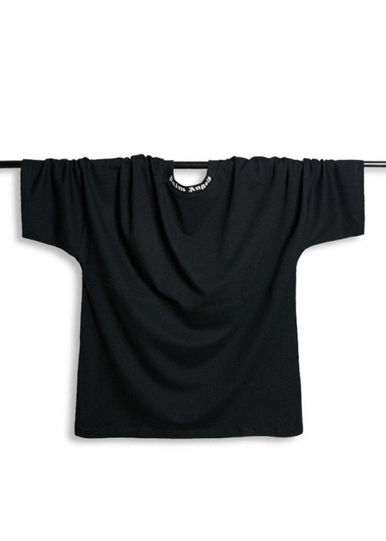 Чорна футболка Palm Angels Classic Logo Over Black T-shirt Unisex