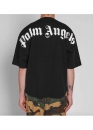 Чорна футболка Palm Angels Classic Logo Over Black T-shirt Unisex