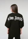 Чорна футболка Palm Angels Classic Logo Over Black T-shirt Unisex