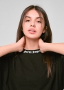 Чорна футболка Palm Angels Classic Logo Over Black T-shirt Unisex