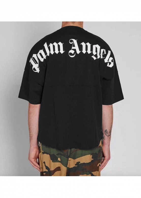 Palm Angels Classic Logo Over Black T-shirt Unisex