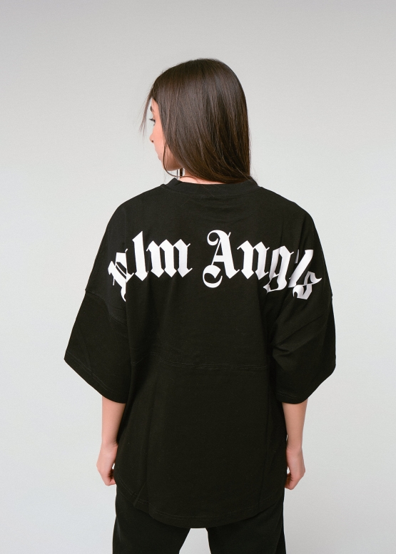 Palm Angels Classic Logo Over Black T-shirt Unisex