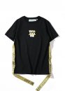 Off-White Side Tape Color Black T-shirt Unisex