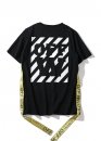 Off-White Side Tape Color Black T-shirt Unisex