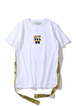Біла футболка Off-White Side Tape White T-Shirt Unisex - FO1112