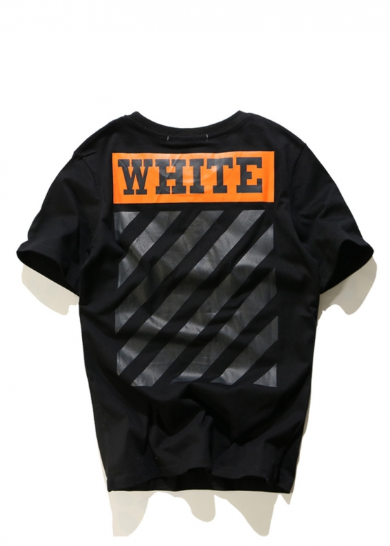 Off-White Orange Box Color Black T-shirt Unisex
