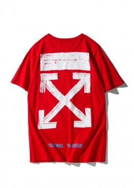 Красная футболка Off-White Classic Arrows Red T-Shirt Unisex - FO1117