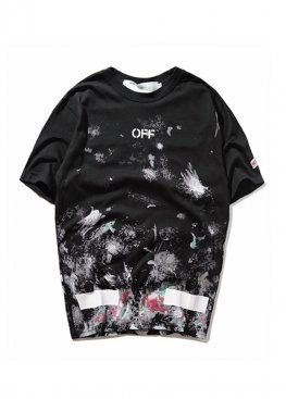 Чорна футболка Off-White Art Chaos Black T-Shirt Unisex - FO1121